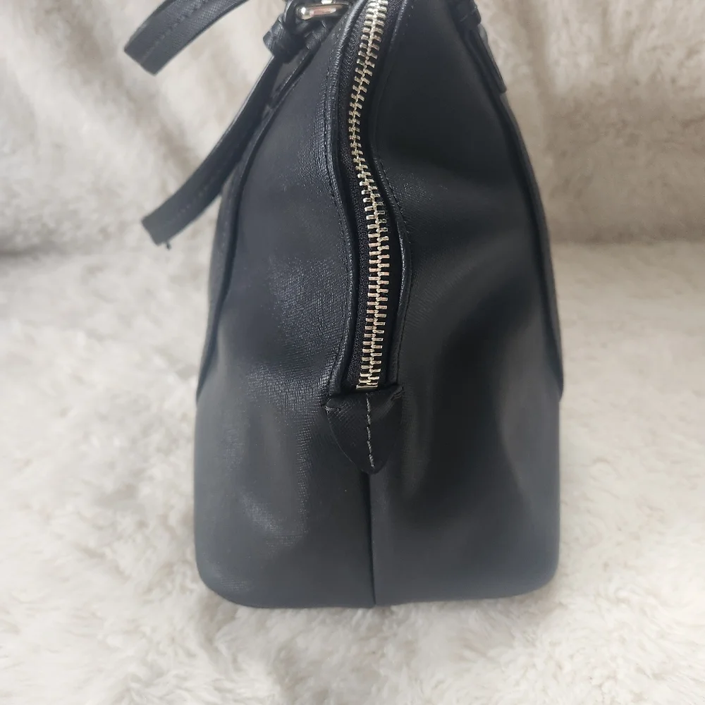 Coach Black Peyton Leather Cora Domed Satchel - Picture 5 of 16